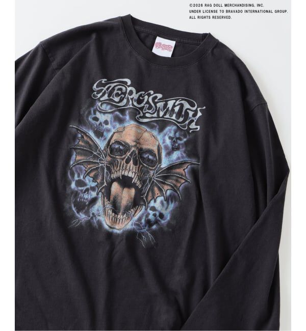 JOURNAL STANDARD relume「《予約》AERO SMITH / エアロスミス 別注 ヴィンテージ加工 プリントロンT」|Tシャツ・カットソー|