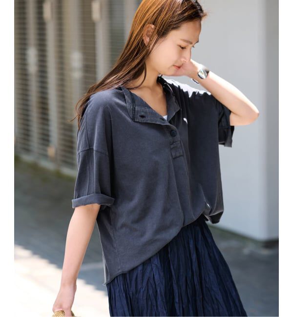 FRAMeWORK「ヘンリーネックWIDE-Tee」|Tシャツ・カットソー|