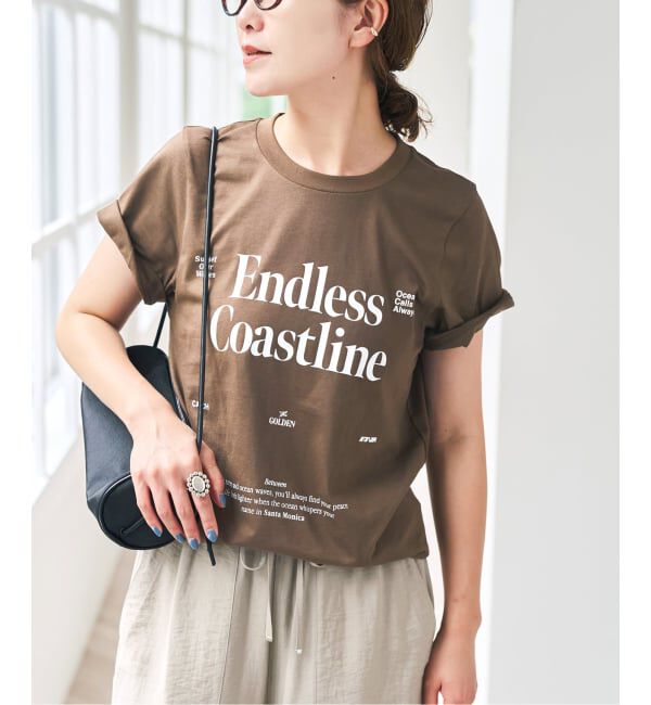 Spick and Span「《追加》コンパクトロゴTシャツ」|Tシャツ・カットソー|ブラウン