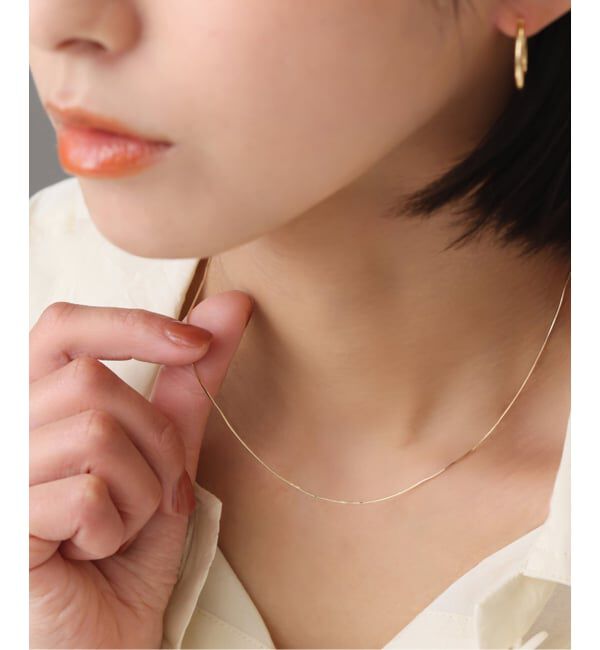 Lilas by Spick&Span「コンパクトチェーン38cmネックレス K10」|ネックレス|