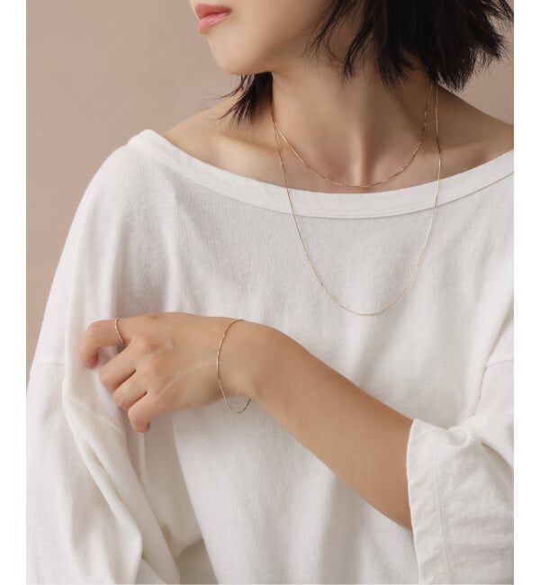 Lilas by Spick&Span「コンパクトチェーン38cmネックレス K10」|ネックレス|
