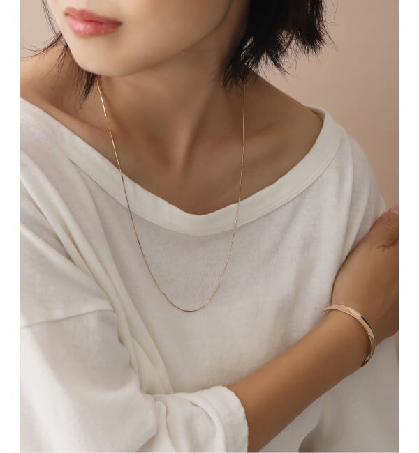 Lilas by Spick&Span「コンパクトチェーン55cmネックレス K10」|ネックレス|