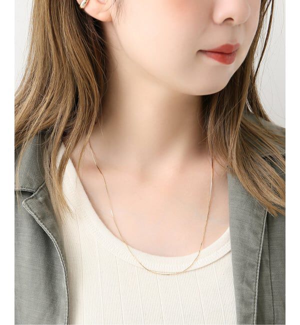 Lilas by Spick&Span「コンパクトチェーン55cmネックレス K10」|ネックレス|