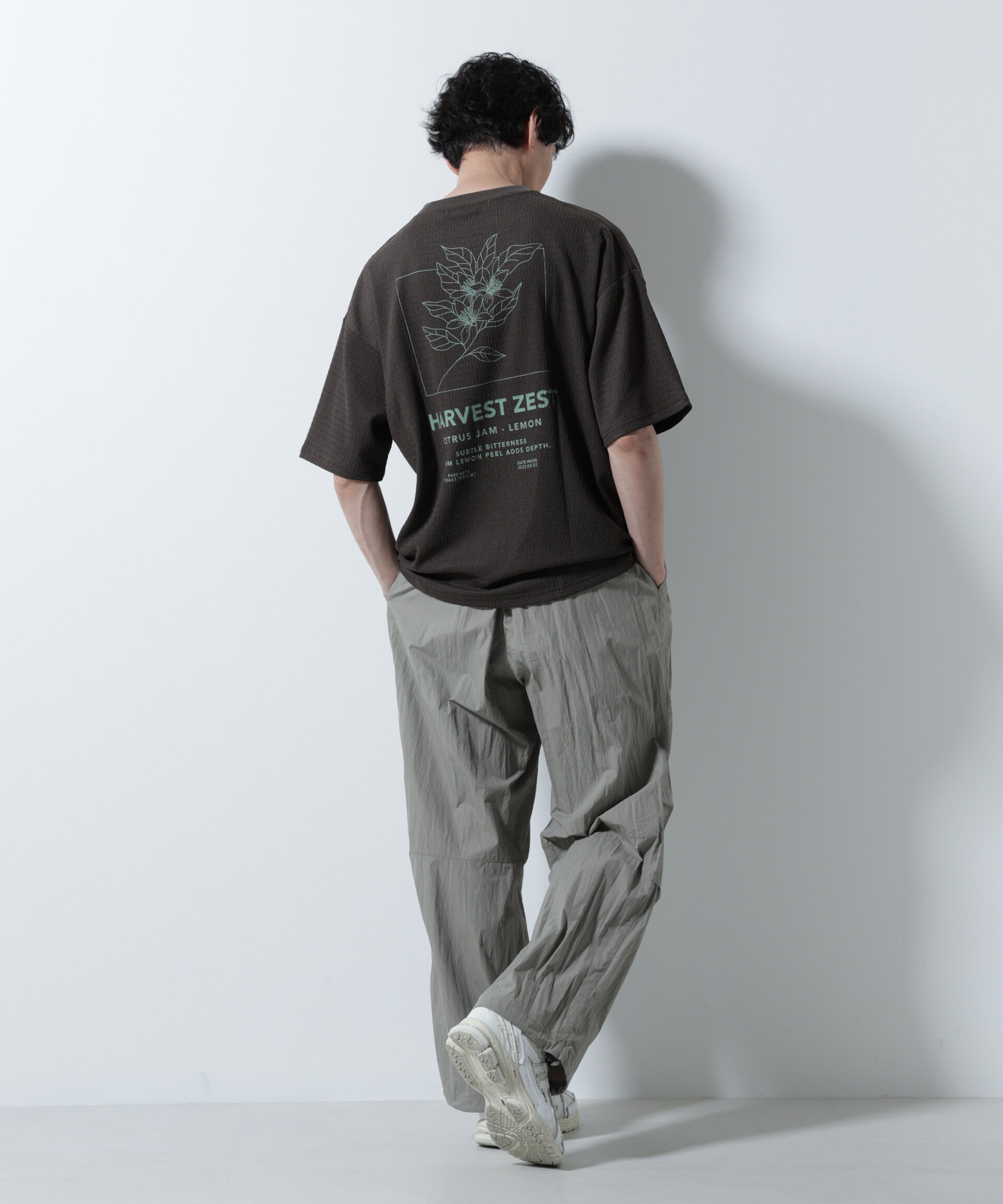 NANO universe「楊柳プリントTシャツ 半袖」|Tシャツ・カットソー|