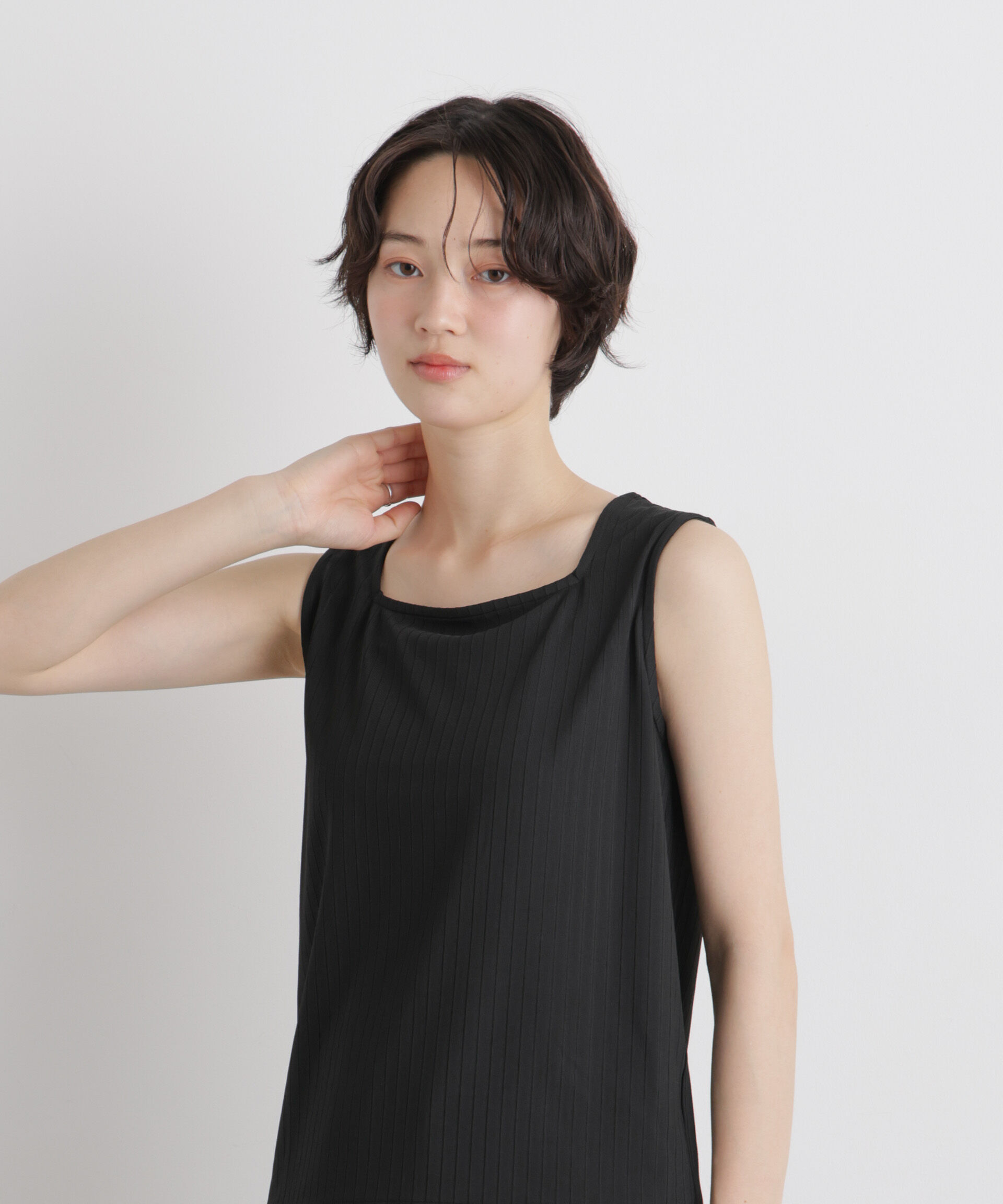 NANO universe「ｴｽﾃﾙﾜｲﾄﾞﾘﾌﾞ半袖ｶｰﾃﾞｨｶﾞﾝ&ﾀﾝｸｱﾝｻﾝﾌﾞﾙｾｯ」|Tシャツ・カットソー|