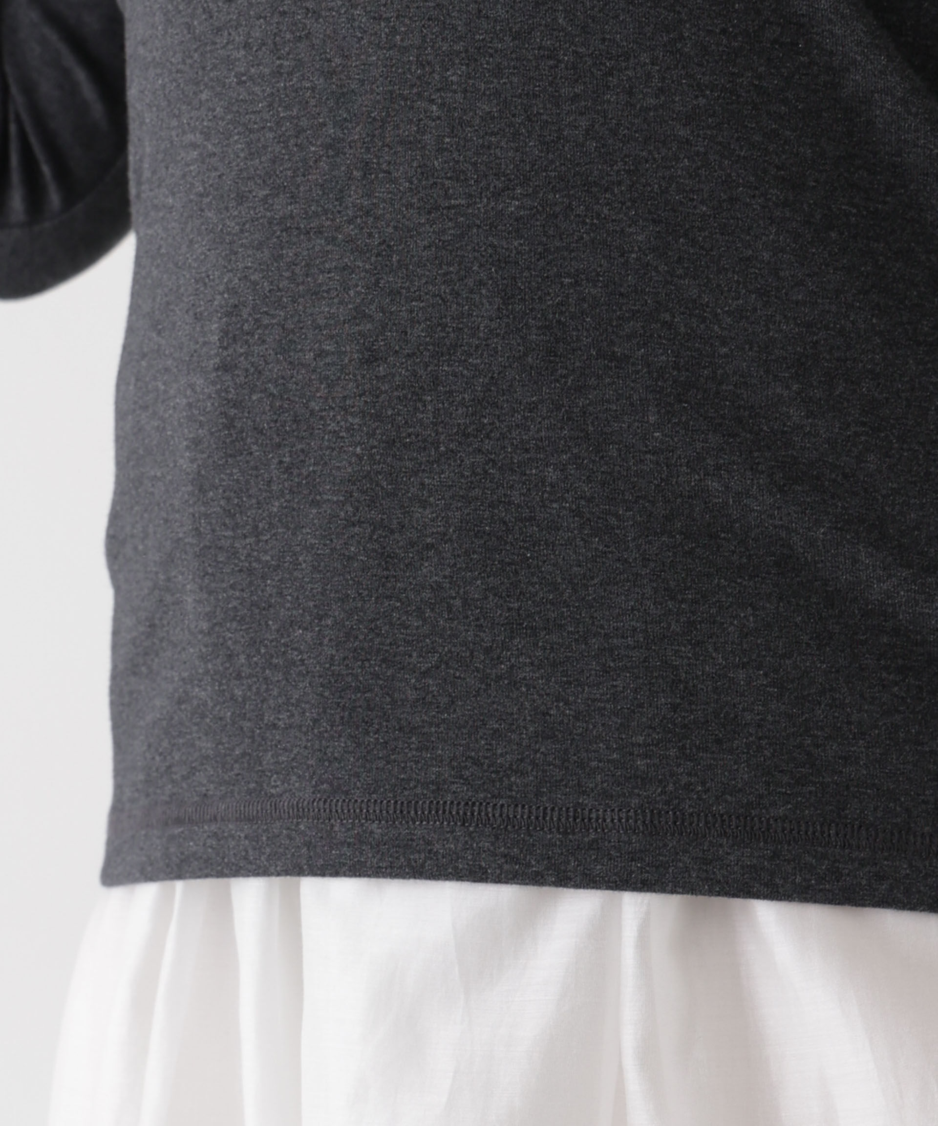 NANO universe「ベアフライスカットヘンリーネックロングスリーブトップス」|Tシャツ・カットソー|