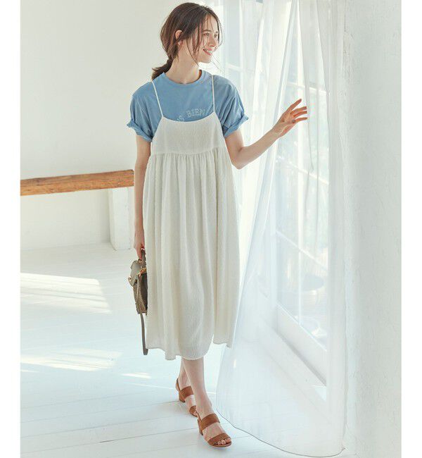 23区「【SLOW/一部店舗限定】カットジャカード キャミソールワンピース」|ドレス|
