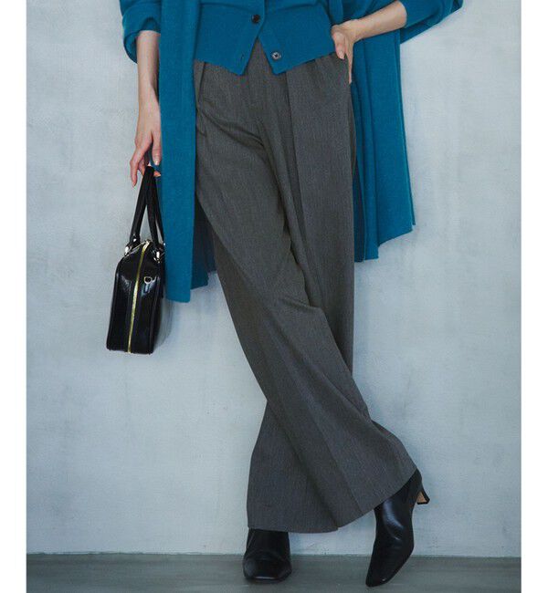23区「【CLASSY.11月号掲載/洗える】ドライ2WAYストレッチ ワイドパンツ」|その他|グレー系