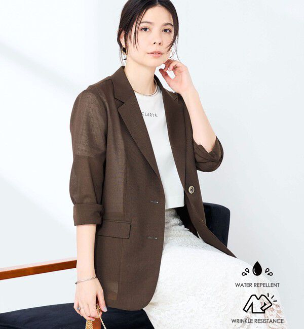 NOLLEY'S sophi「《撥水/汗染み軽減》ショート丈ロゴTシャツ」|Tシャツ・カットソー|ホワイト系2