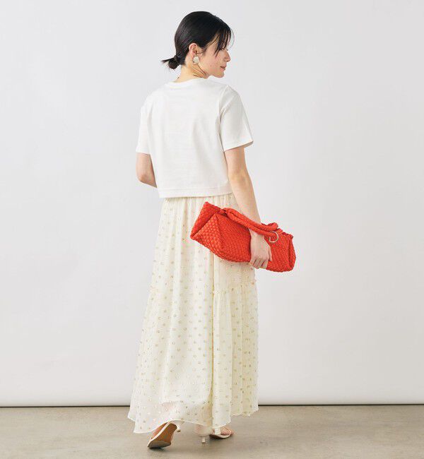 NOLLEY'S sophi「《撥水/汗染み軽減》ショート丈ロゴTシャツ」|Tシャツ・カットソー|