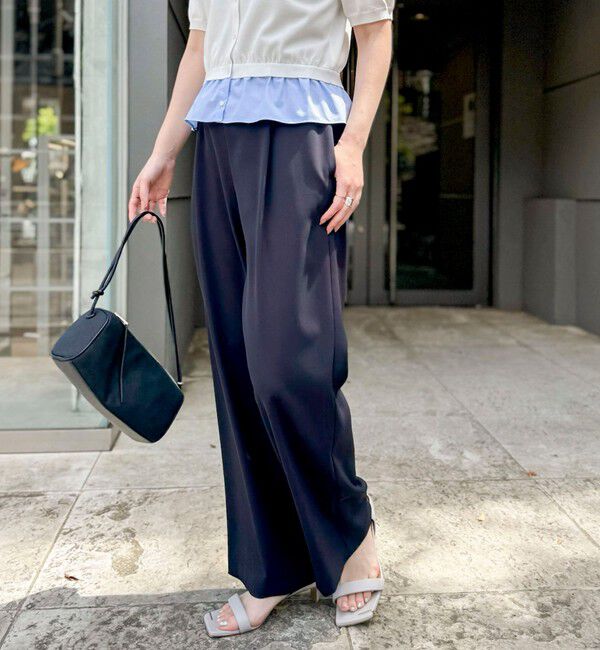 NOLLEY'S sophi「《セットアップ対応》NEW morisachiウォッシャブルツイルイージーワイドパンツ」|その他|