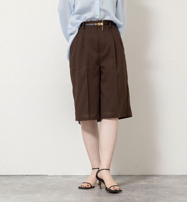 NOLLEY'S sophi「《セットアップ対応》ウォッシャブルリネンライクシアーボイルハーフパンツ」|その他|