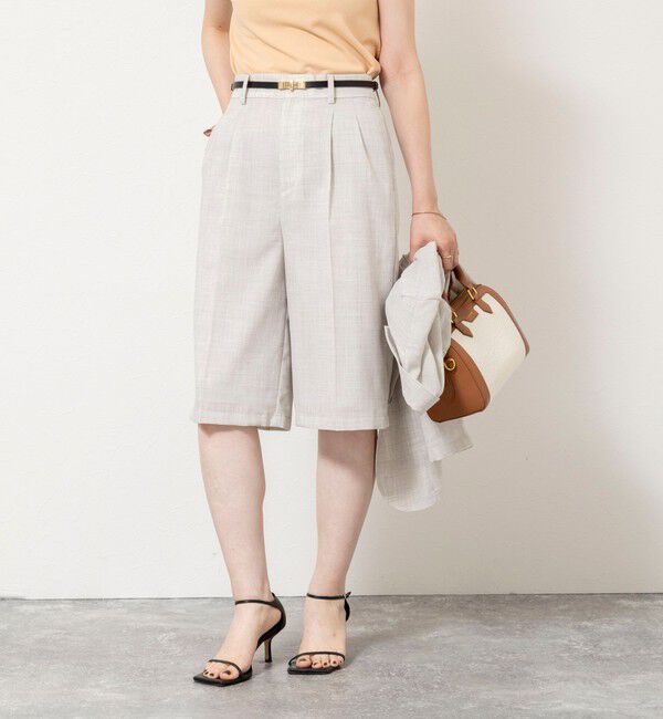 NOLLEY'S sophi「《セットアップ対応》ウォッシャブルリネンライクシアーボイルハーフパンツ」|その他|