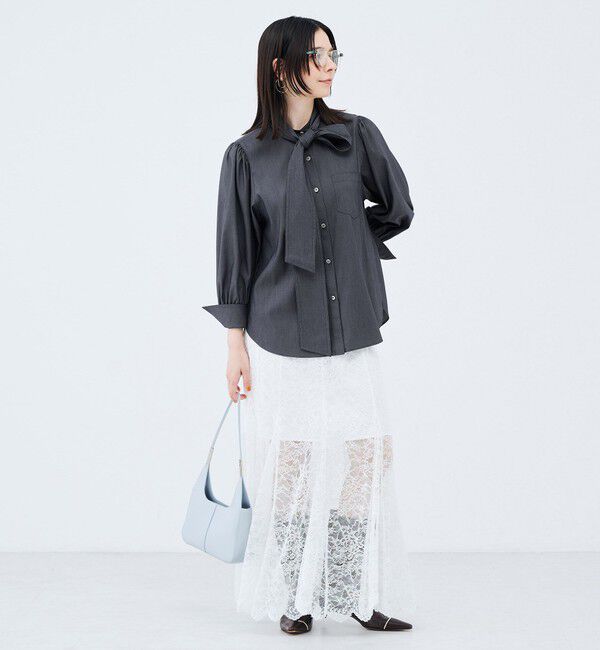 NOLLEY'S sophi「《セットアップ対応》ウォッシャブルバイオツイルボウタイブラウス」|シャツ・ブラウス|