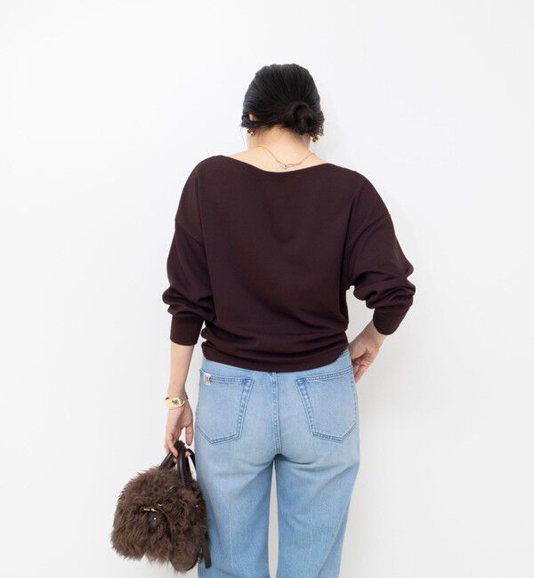 NOLLEY'S sophi「【BECシリーズ】《セットアップ対応》ウォッシャブルライトダンボールジョーゼット2WAYプルオーバー」|Tシャツ・カットソー|