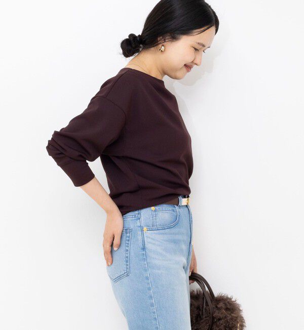 NOLLEY'S sophi「【BECシリーズ】《セットアップ対応》ウォッシャブルライトダンボールジョーゼット2WAYプルオーバー」|Tシャツ・カットソー|