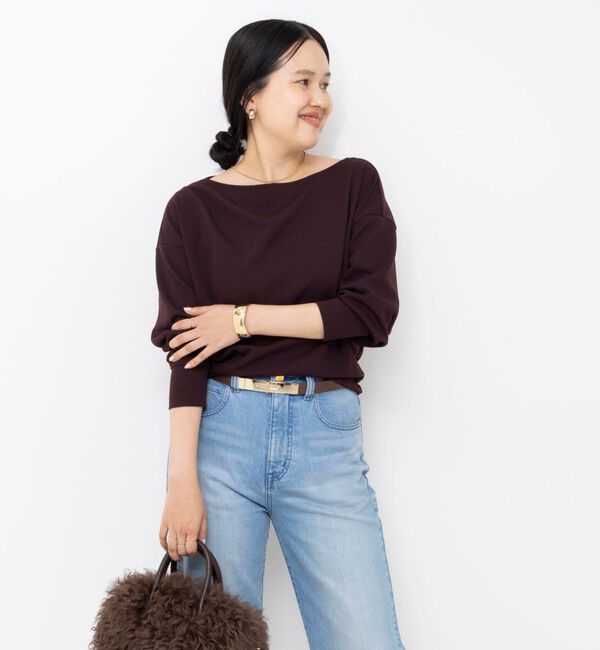 NOLLEY'S sophi「【BECシリーズ】《セットアップ対応》ウォッシャブルライトダンボールジョーゼット2WAYプルオーバー」|Tシャツ・カットソー|