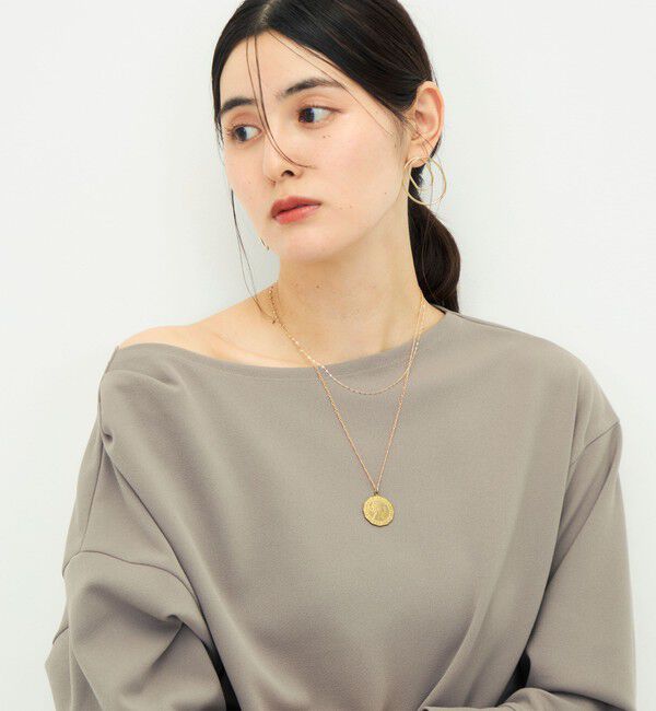 NOLLEY'S sophi「【BECシリーズ】《セットアップ対応》ウォッシャブルライトダンボールジョーゼット2WAYプルオーバー」|Tシャツ・カットソー|