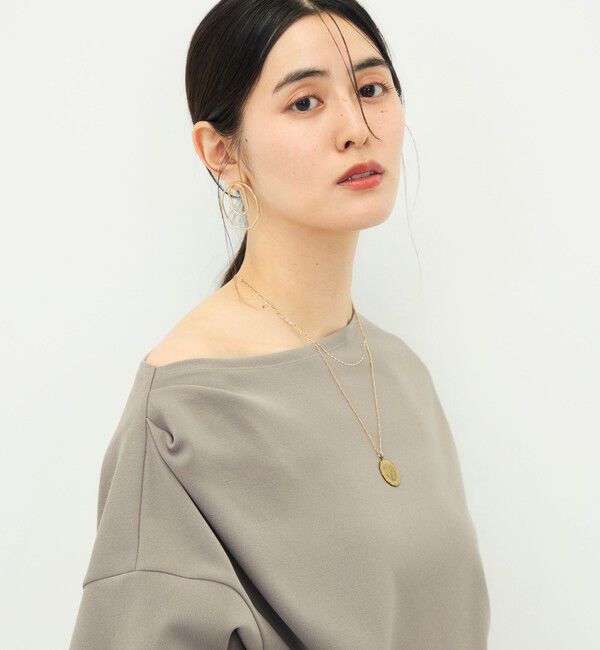 NOLLEY'S sophi「【BECシリーズ】《セットアップ対応》ウォッシャブルライトダンボールジョーゼット2WAYプルオーバー」|Tシャツ・カットソー|
