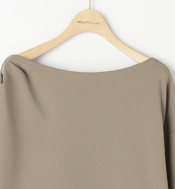 NOLLEY'S sophi「【BECシリーズ】《セットアップ対応》ウォッシャブルライトダンボールジョーゼット2WAYプルオーバー」|Tシャツ・カットソー|