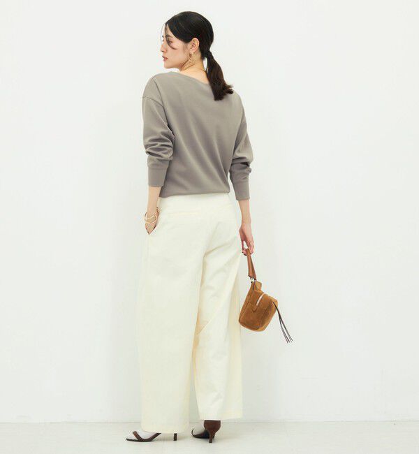 NOLLEY'S sophi「【BECシリーズ】《セットアップ対応》ウォッシャブルライトダンボールジョーゼット2WAYプルオーバー」|Tシャツ・カットソー|