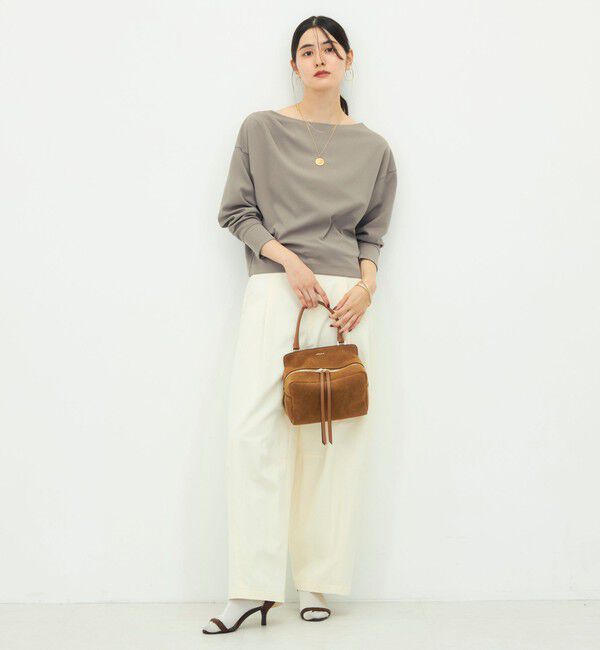NOLLEY'S sophi「【BECシリーズ】《セットアップ対応》ウォッシャブルライトダンボールジョーゼット2WAYプルオーバー」|Tシャツ・カットソー|