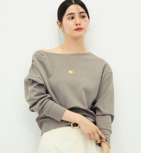 NOLLEY'S sophi「【BECシリーズ】《セットアップ対応》ウォッシャブルライトダンボールジョーゼット2WAYプルオーバー」|Tシャツ・カットソー|
