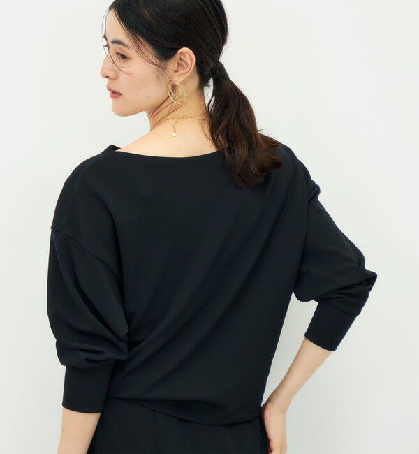 NOLLEY'S sophi「【BECシリーズ】《セットアップ対応》ウォッシャブルライトダンボールジョーゼット2WAYプルオーバー」|Tシャツ・カットソー|