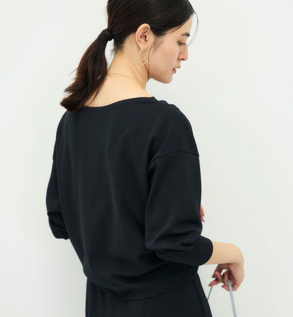 NOLLEY'S sophi「【BECシリーズ】《セットアップ対応》ウォッシャブルライトダンボールジョーゼット2WAYプルオーバー」|Tシャツ・カットソー|