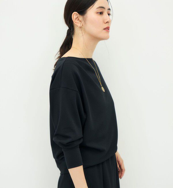 NOLLEY'S sophi「【BECシリーズ】《セットアップ対応》ウォッシャブルライトダンボールジョーゼット2WAYプルオーバー」|Tシャツ・カットソー|