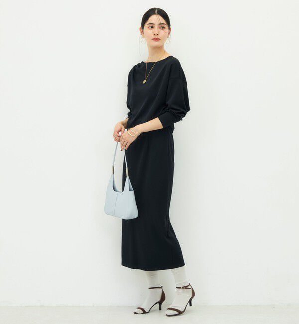 NOLLEY'S sophi「【BECシリーズ】《セットアップ対応》ウォッシャブルライトダンボールジョーゼット2WAYプルオーバー」|Tシャツ・カットソー|