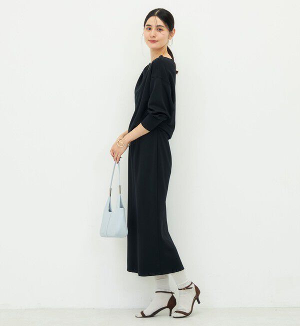 NOLLEY'S sophi「【BECシリーズ】《セットアップ対応》ウォッシャブルライトダンボールジョーゼット2WAYプルオーバー」|Tシャツ・カットソー|