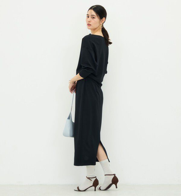NOLLEY'S sophi「【BECシリーズ】《セットアップ対応》ウォッシャブルライトダンボールジョーゼット2WAYプルオーバー」|Tシャツ・カットソー|