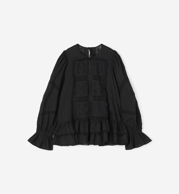  「crinkle crinkle crinkle | フロントタペストリー 2WAYブラウス WOMEN」|シャツ・ブラウス|