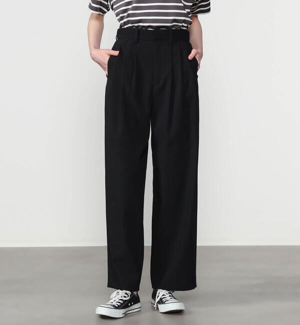 Morris & Sons「MORRIS & SONS | 3タック ワイドパンツ WOMEN」|チノ|