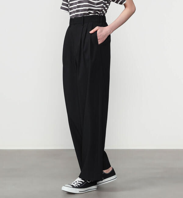 Morris & Sons「MORRIS & SONS | 3タック ワイドパンツ WOMEN」|チノ|