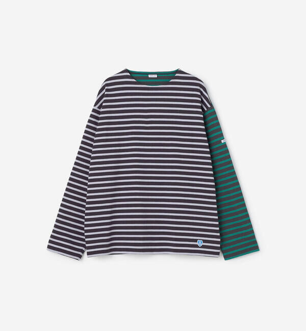 ORCIVAL「ORCIVAL | ハーレクイン コットンロード クルーネック フレンチバスクTシャツ MEN」|Tシャツ・カットソー|