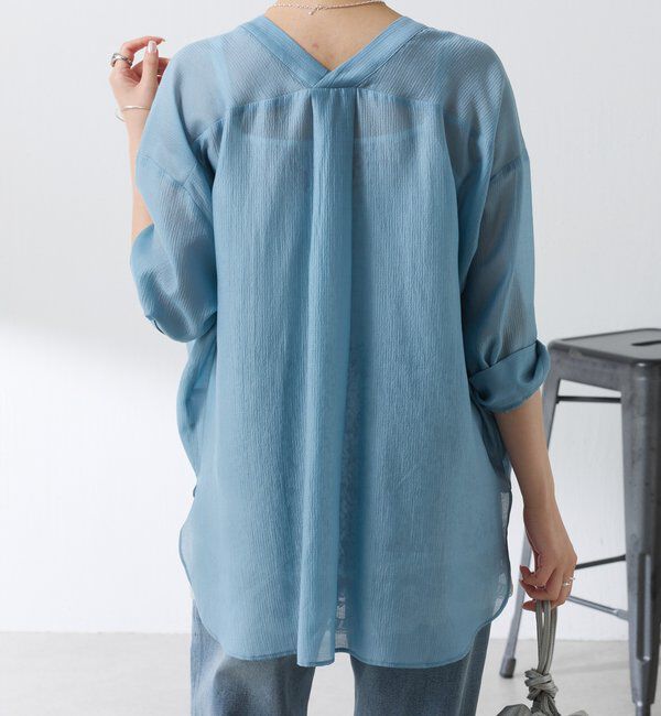  「【ロングシーズン着られる/丈調整可能◎】ヴィンテージライクオーバーシャツ」|シャツ・ブラウス|