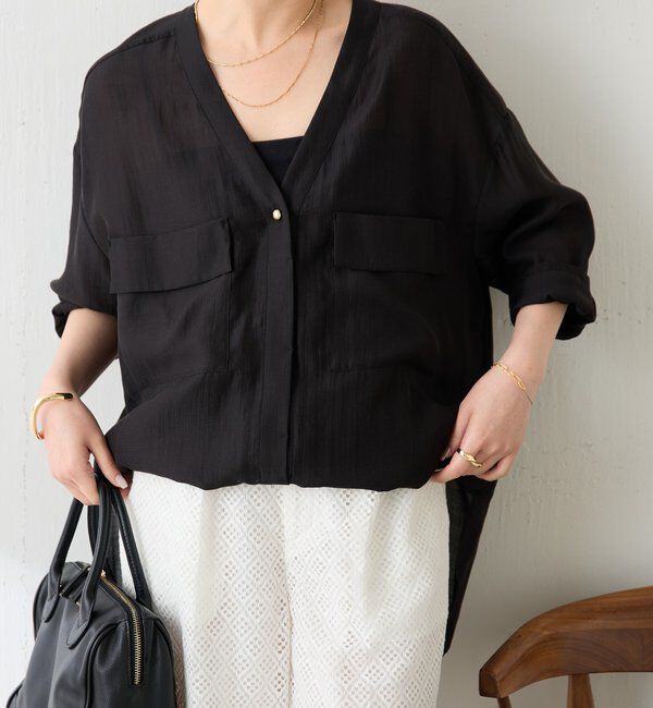  「【ロングシーズン着られる/丈調整可能◎】ヴィンテージライクオーバーシャツ」|シャツ・ブラウス|