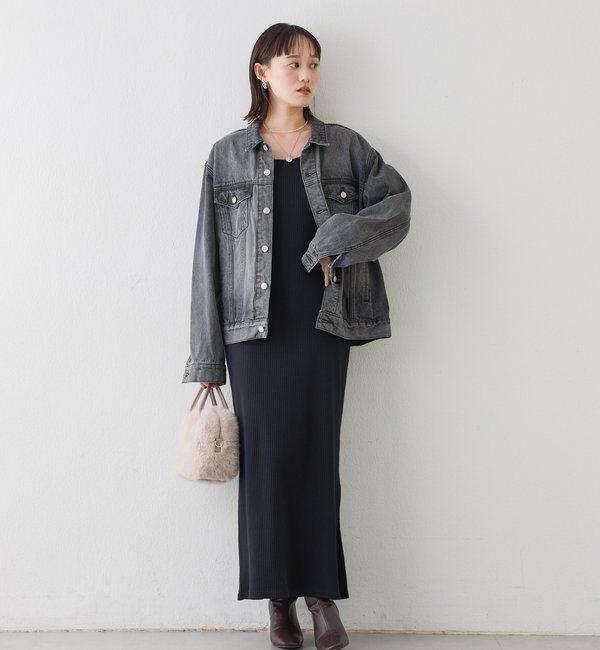  「【3サイズ展開】NEW2WAYロングリブワンピース」|ワンピース|