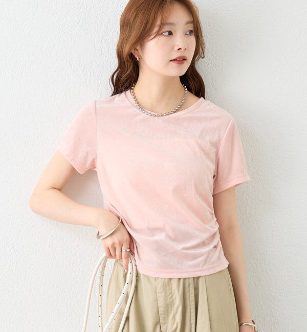  「【BLK/WEB限定カラー】ベロアTシャツ」|Tシャツ・カットソー|