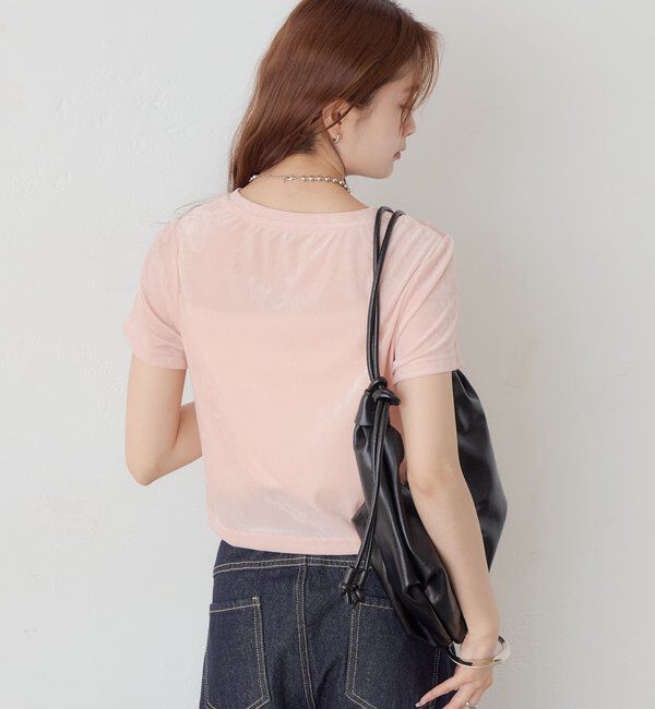  「【BLK/WEB限定カラー】ベロアTシャツ」|Tシャツ・カットソー|