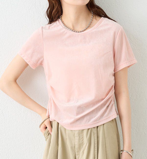  「【BLK/WEB限定カラー】ベロアTシャツ」|Tシャツ・カットソー|