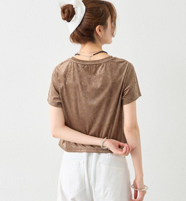  「【BLK/WEB限定カラー】ベロアTシャツ」|Tシャツ・カットソー|