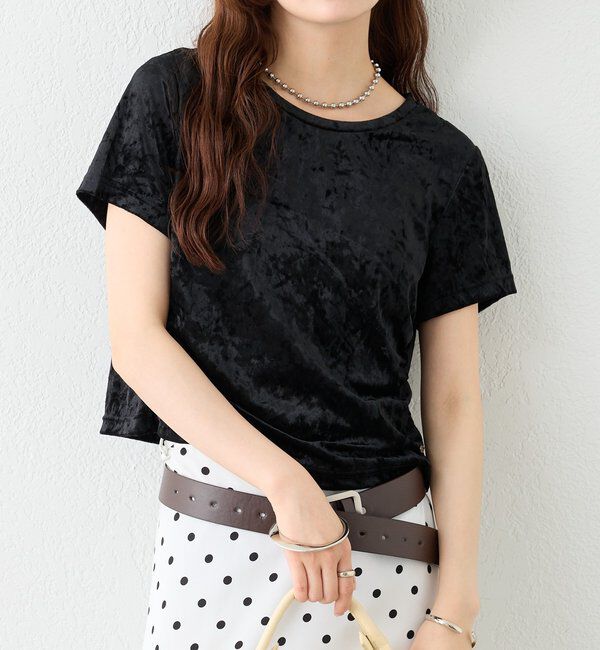  「【BLK/WEB限定カラー】ベロアTシャツ」|Tシャツ・カットソー|ブラック