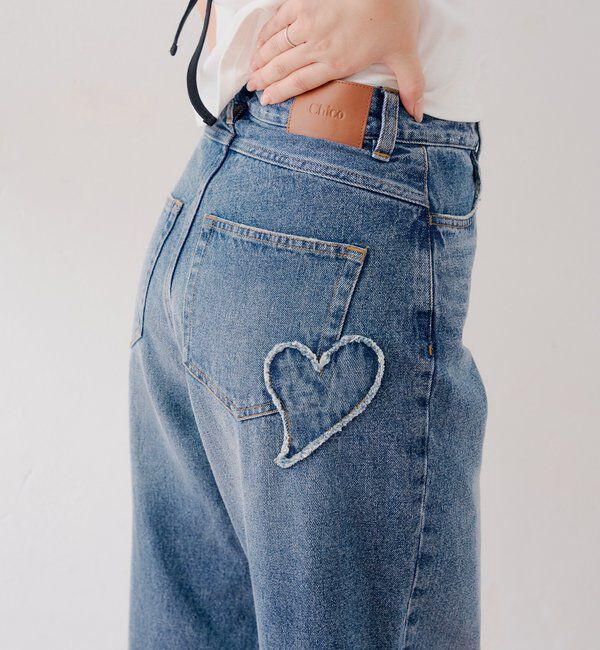  「【3サイズ展開】ポケットデザインワイドデニム」|デニム|ブルーその他3