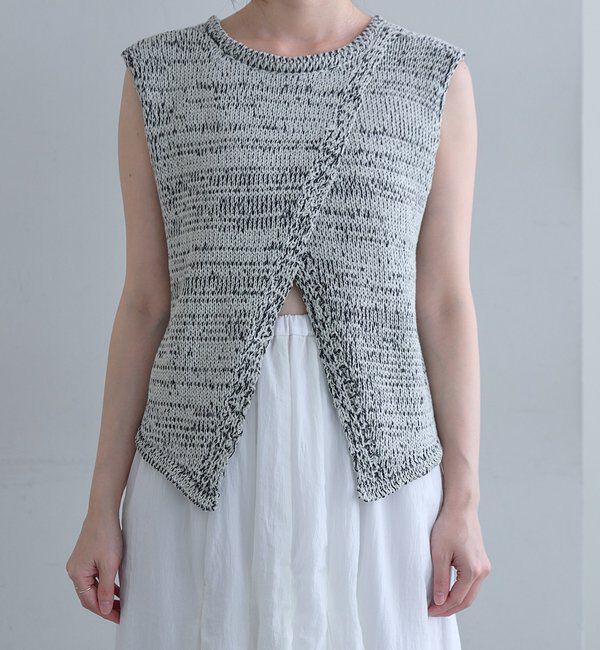  「2WAYメランジニットベスト」|ニット・セーター|