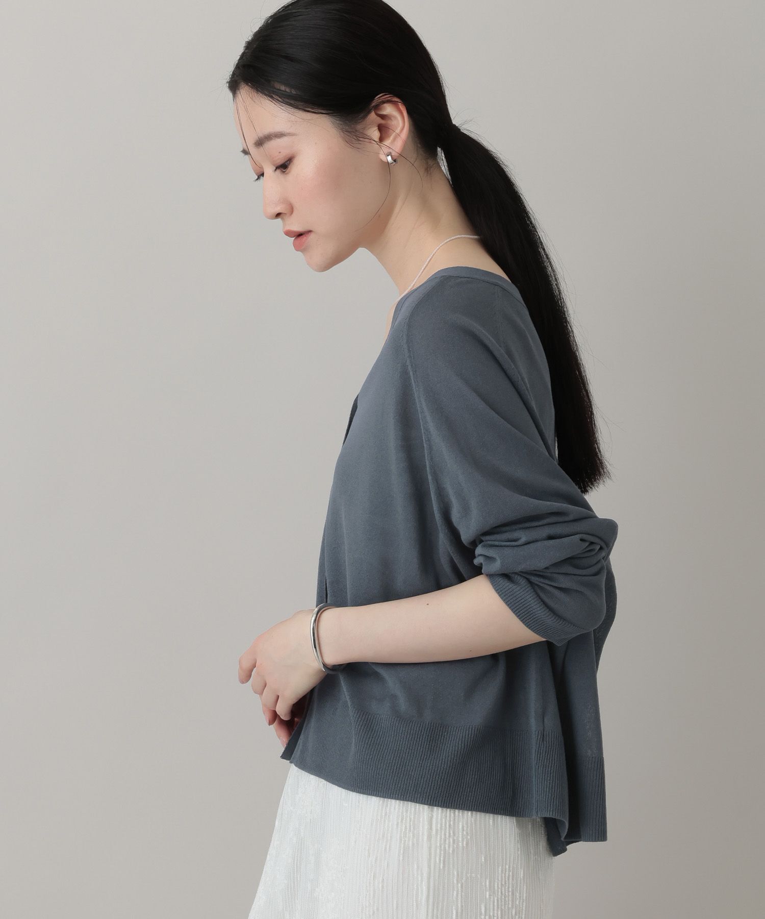 A part by 「【UVカット】20周年アイテム/シアールーズニットVカーディガン」|カーディガン|