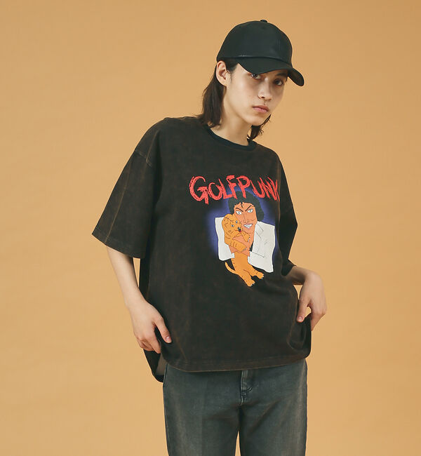 ABAHOUSE「【WEB限定】GOLF PUNK グラフィックTEEシリーズ/ユニセックス」|Tシャツ・カットソー|ブラック系その他1