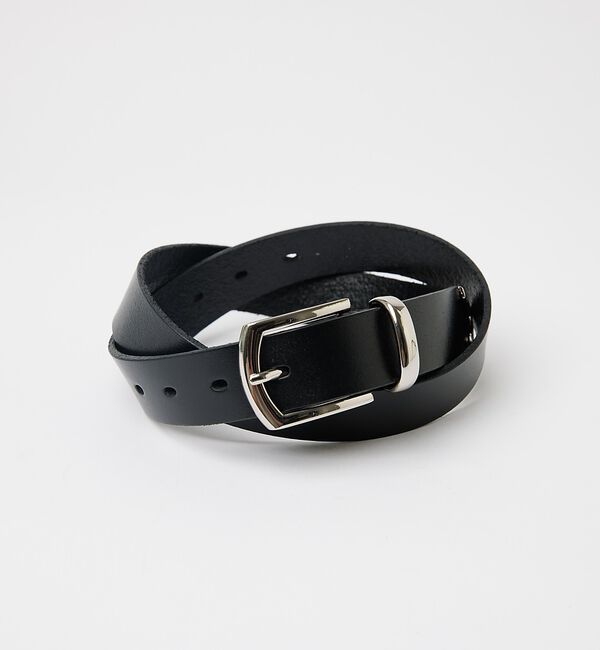 ABAHOUSE「Puntale Leather Plain Belt/ ウエスタンベルト/プンタ」|ベルト|ブラック